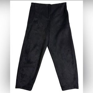 Ruti Pinstripe Black High Rise
Straight Leg Micro Velour Pants